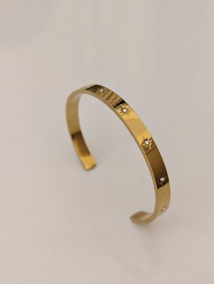 Embedded Star Gold Cuff