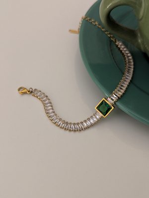 Emerald tennis bracelet