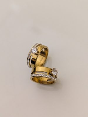 Solitaire double ring