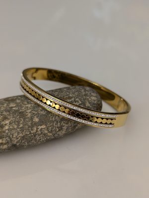 Geometric Rhinestone Bangle